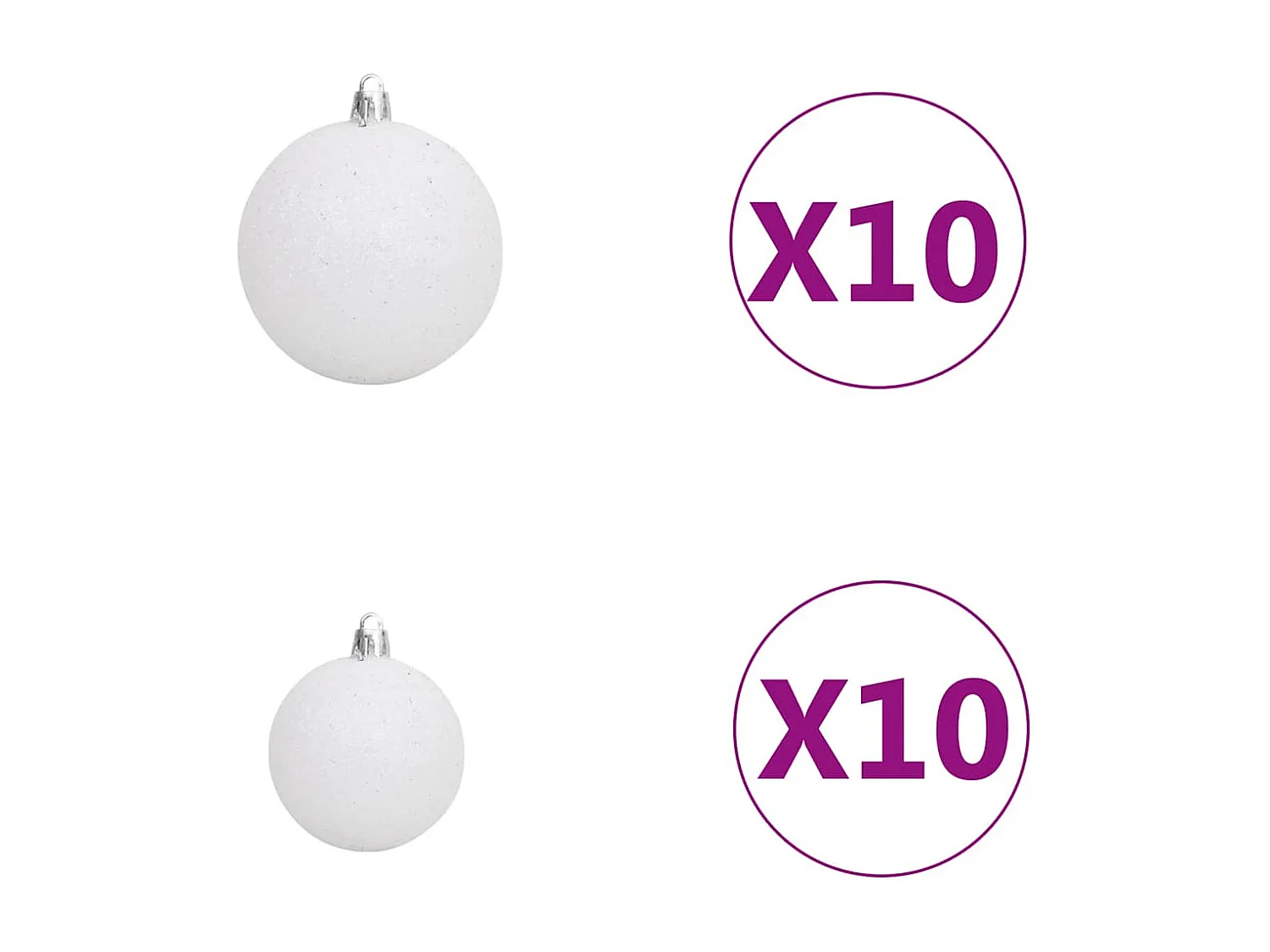 Arbre de Noël artificiel pré-éclairé et boules vert 210 cm PVC