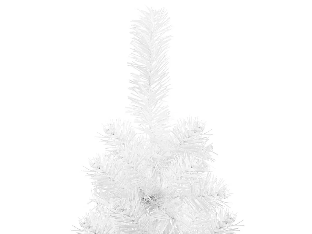 Medio árbol de Navidad artificial con soporte blanco 120 cm