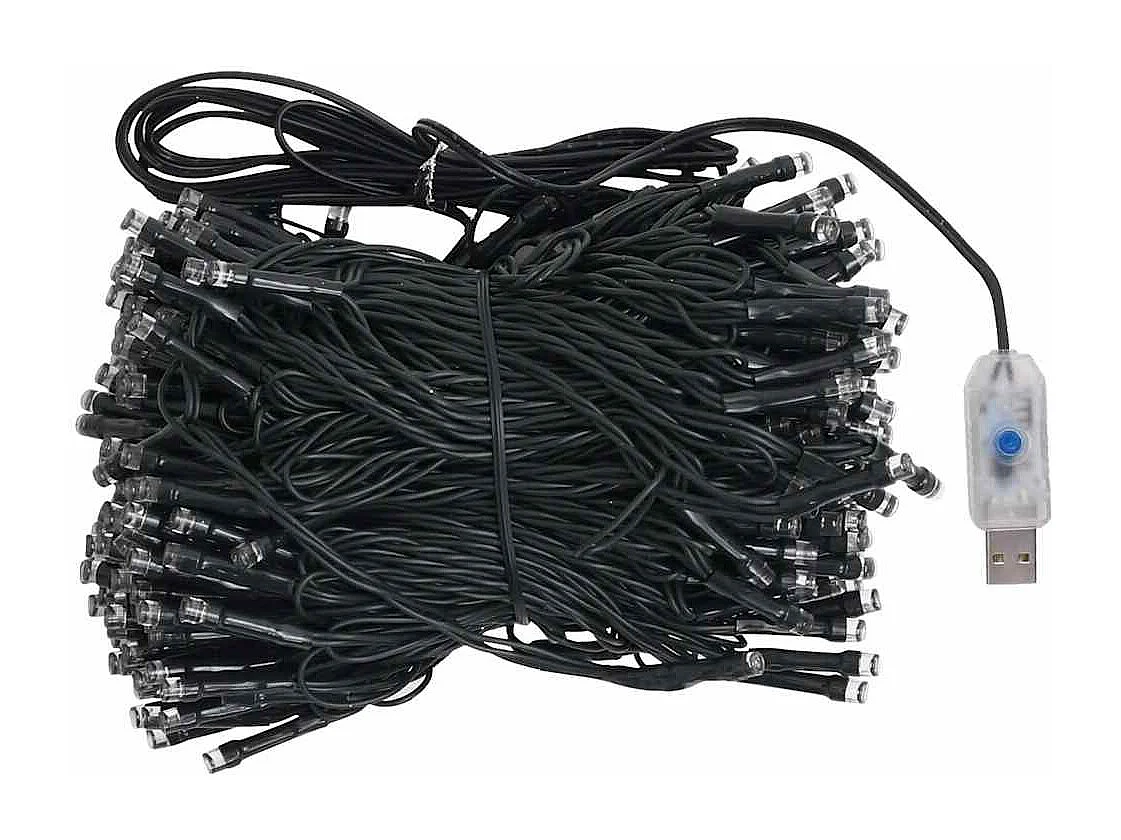 Künstlicher Weihnachtsbaum mit Beleuchtung & Kugeln Grün 120 cm