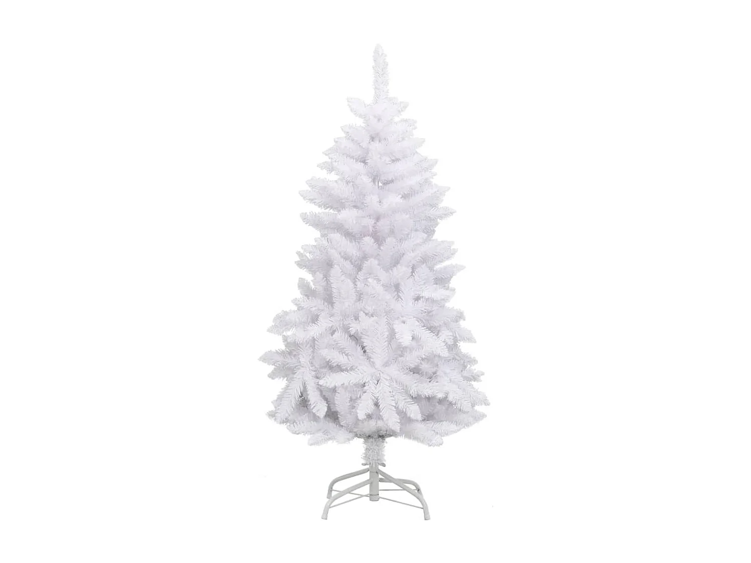 Sapin de Noël artificiel à charnières avec support blanc 120 cm
