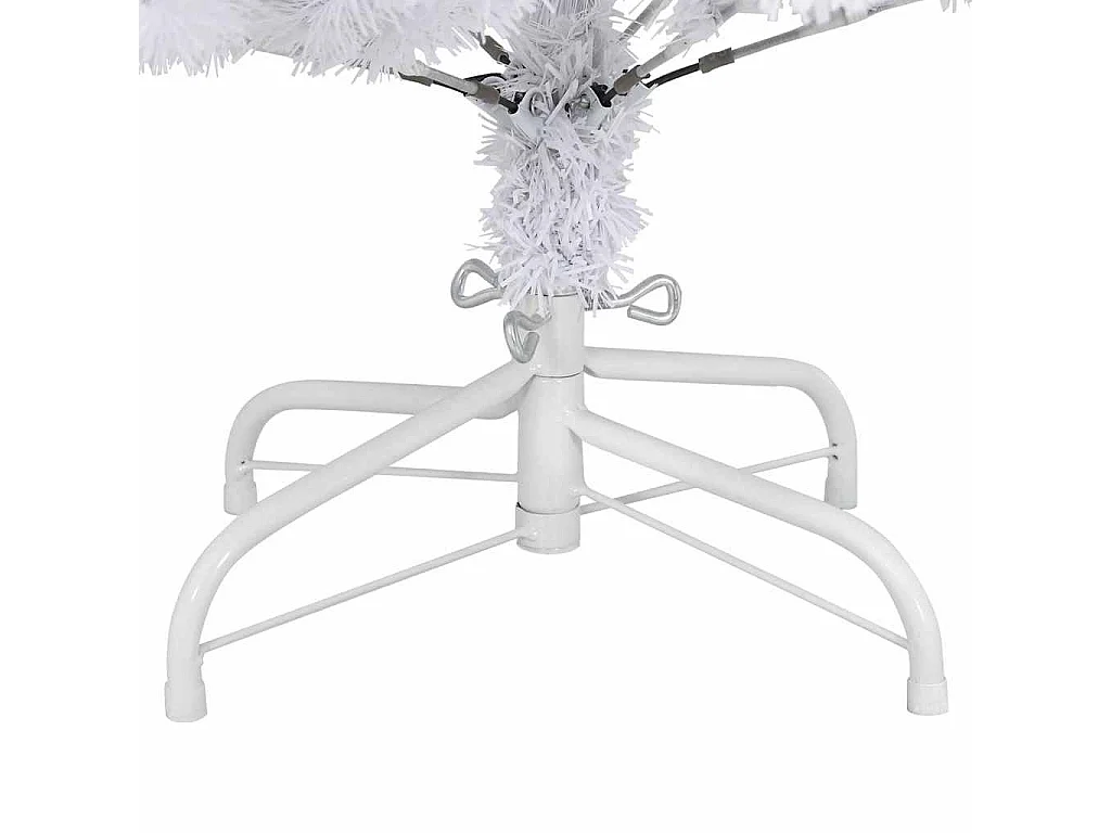 Kunstkerstboom met scharnieren en standaard 120 cm wit