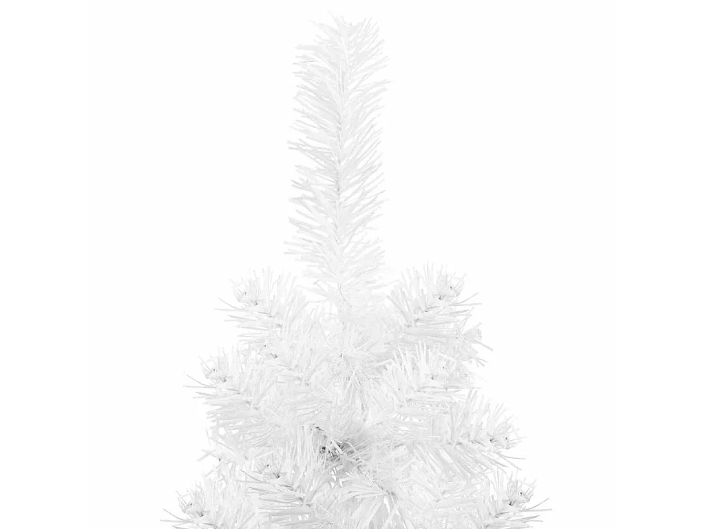 Kunstkerstboom half met standaard smal 180 cm wit