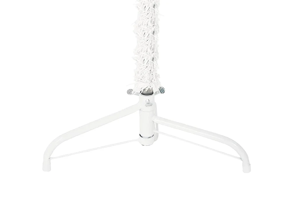 Kunstkerstboom half met standaard smal 180 cm wit
