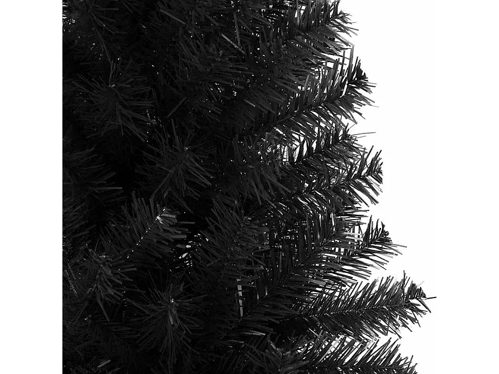 Árbol de Navidad artificial con soporte PVC negro 210 cm