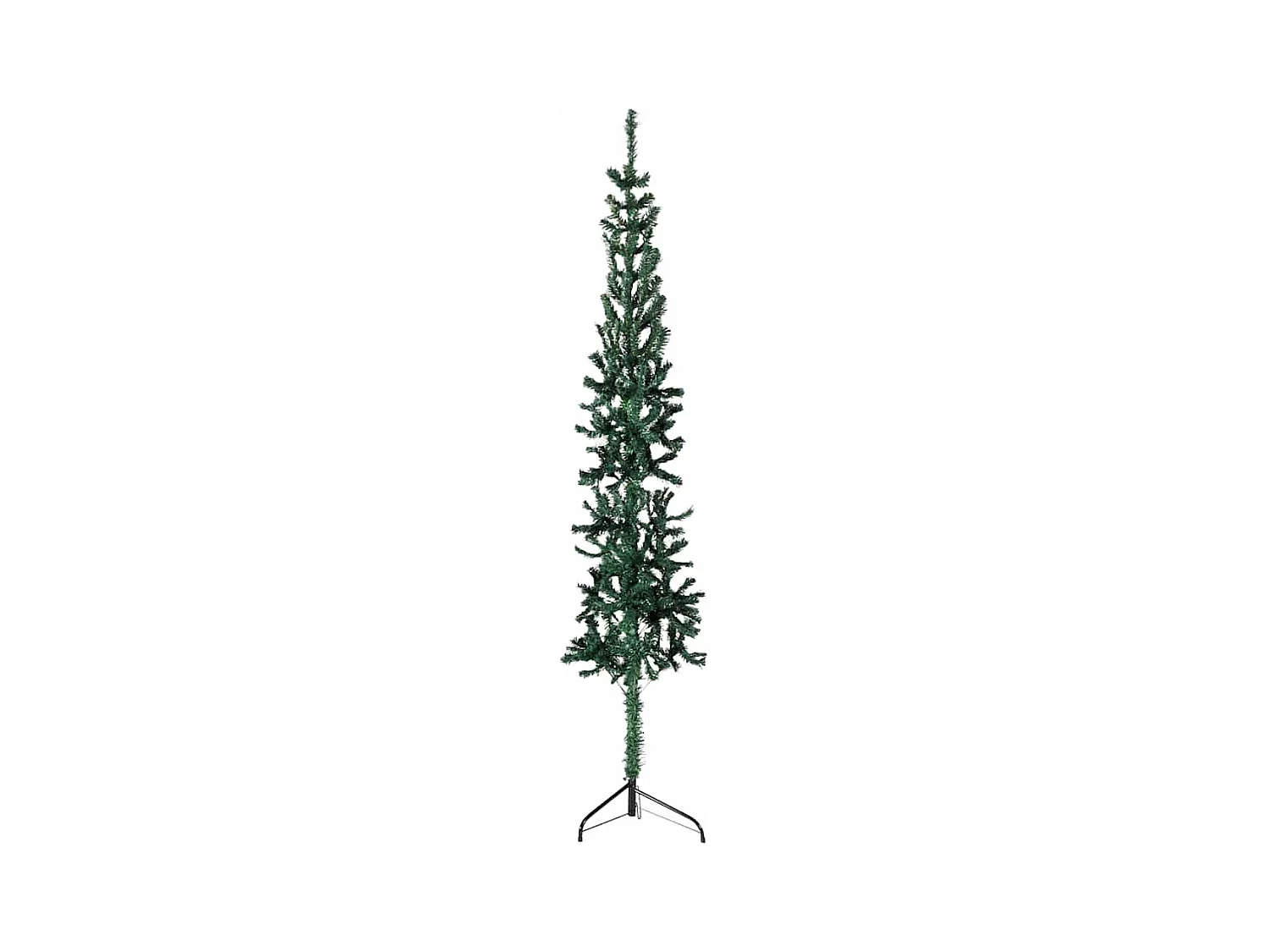Demi sapin de Noël artificiel mince avec support Vert 150 cm