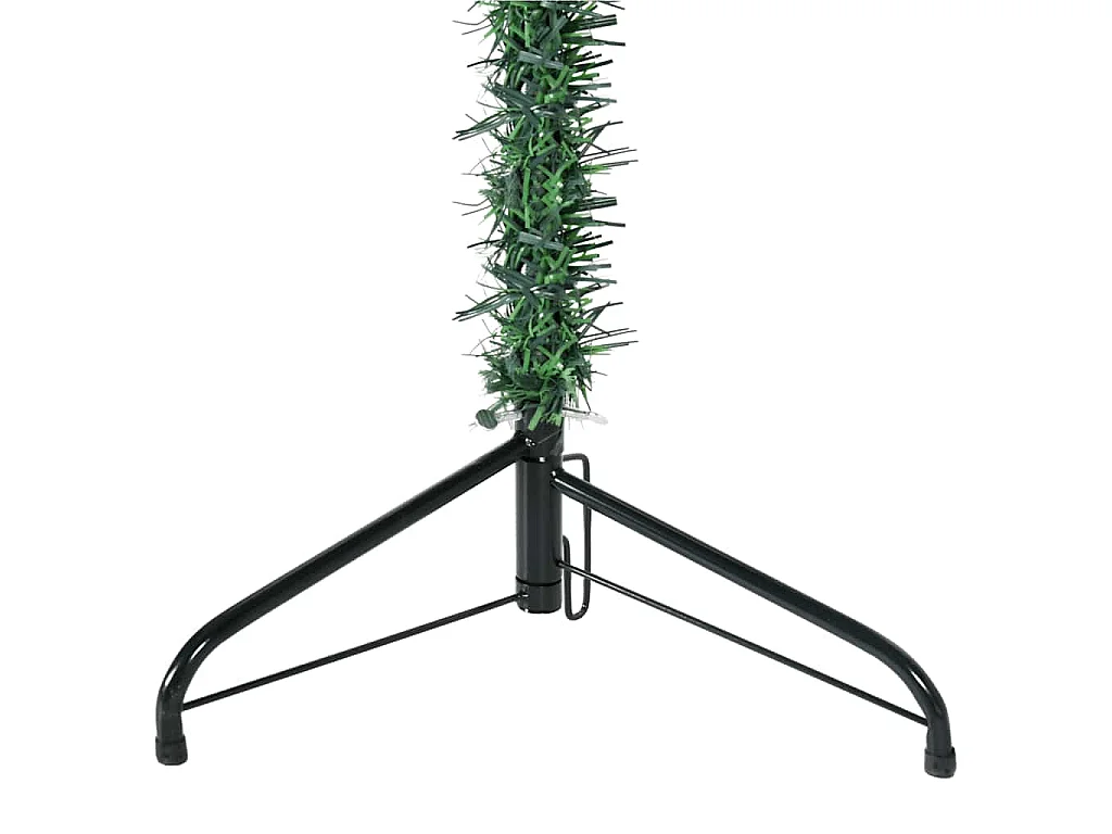 Medio árbol de Navidad artificial con soporte verde 120 cm