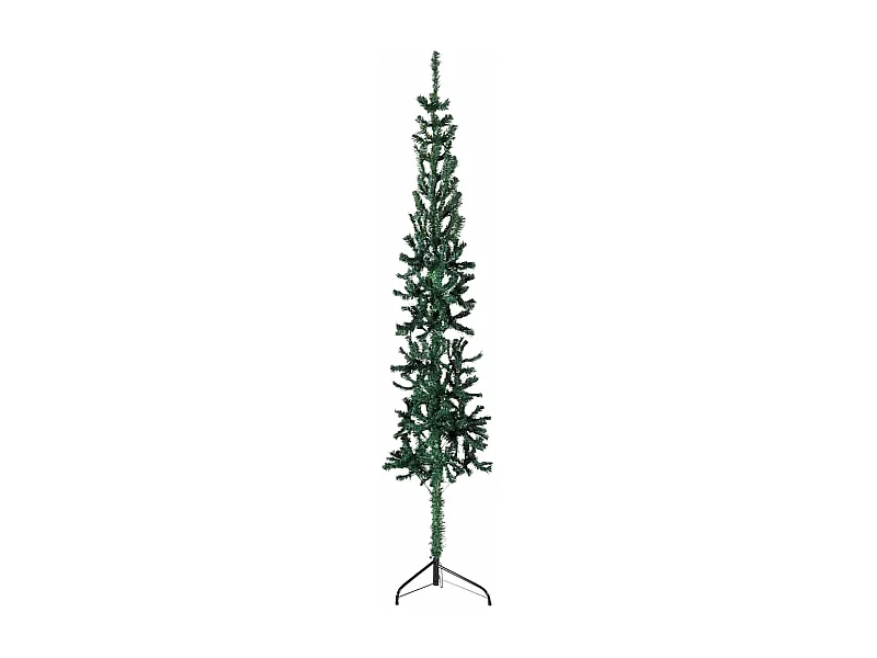 Kunstkerstboom half met standaard smal 240 cm groen