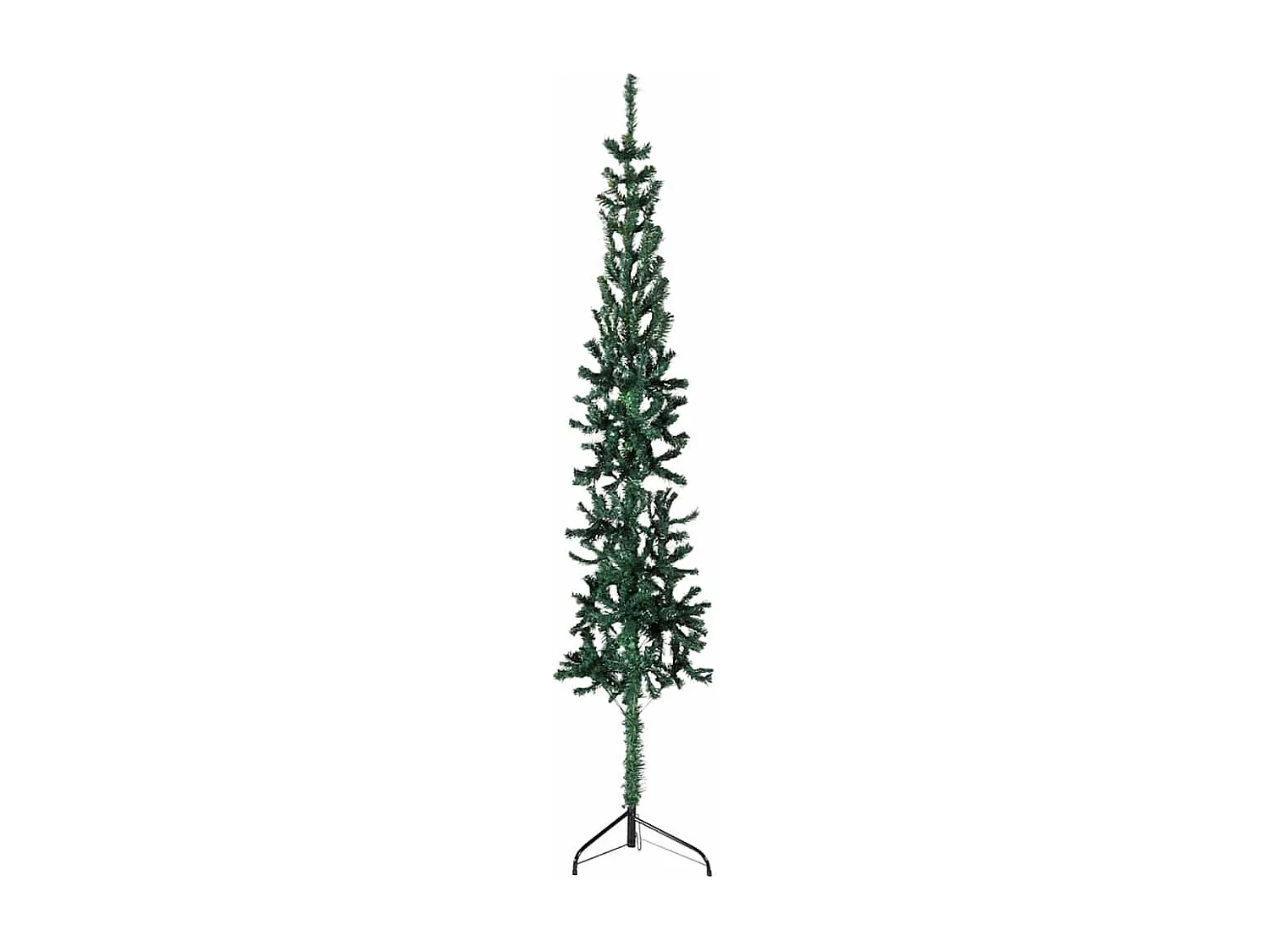 Kunstkerstboom half met standaard smal 240 cm groen