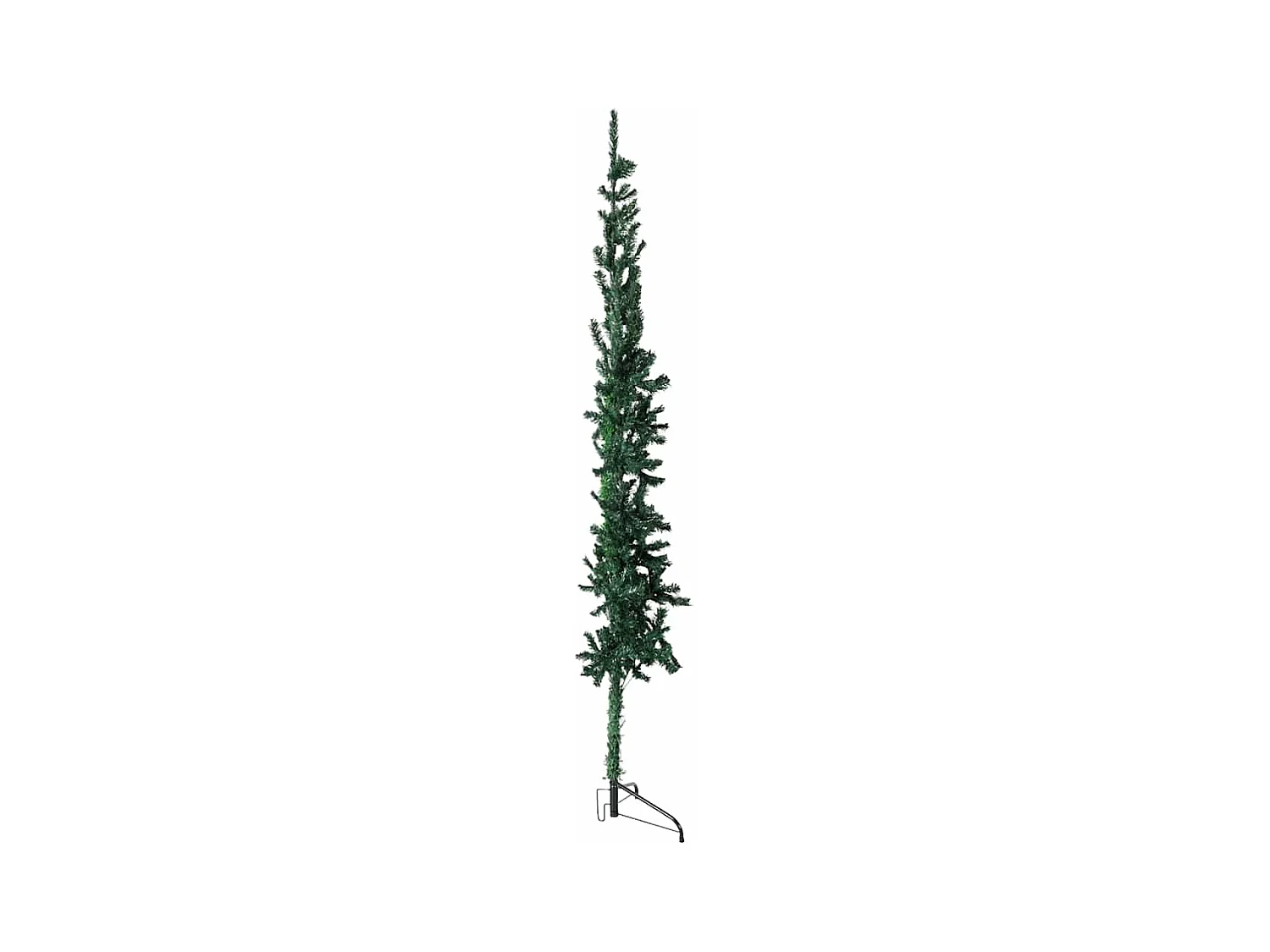 Demi sapin de Noël artificiel mince avec support Vert 240 cm