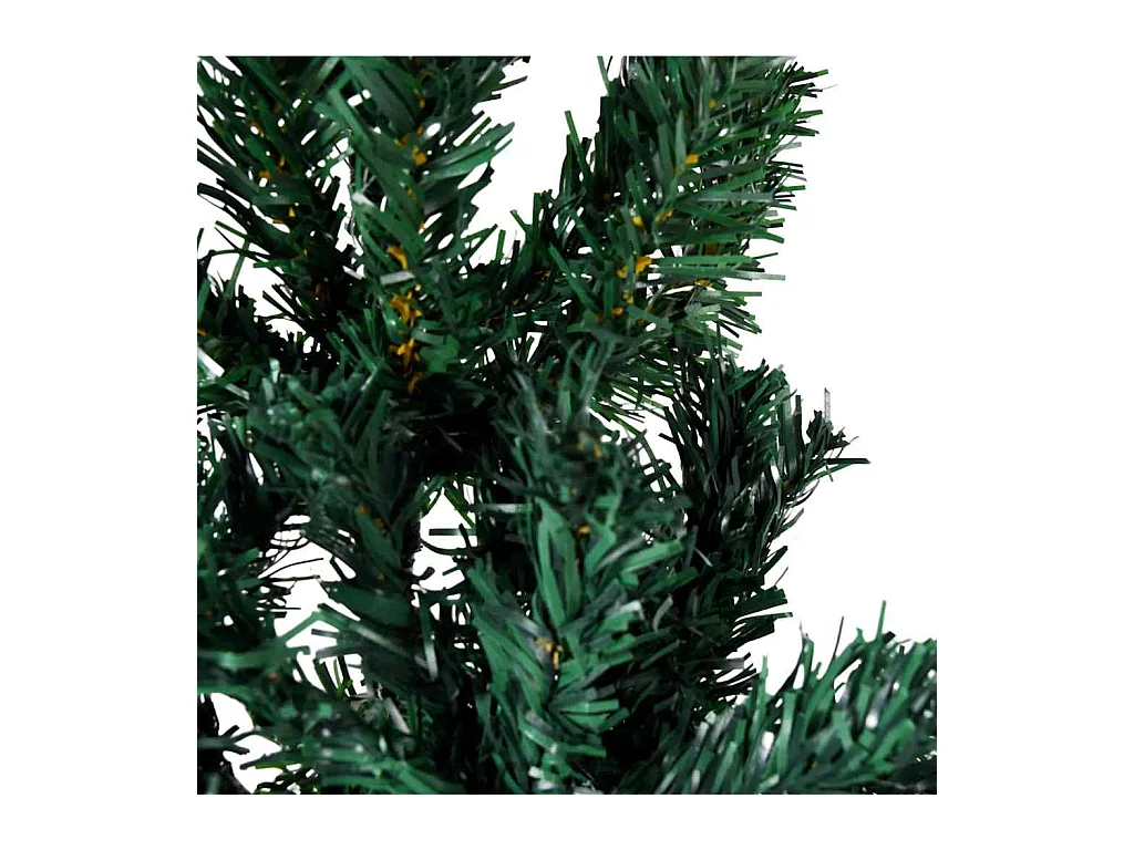 Demi sapin de Noël artificiel mince avec support Vert 240 cm