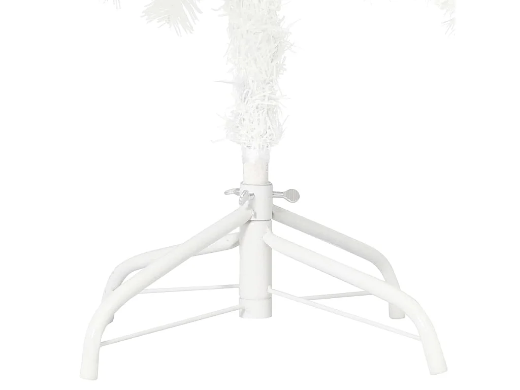 Albero di Natale Preilluminato con Palline Bianco 120 cm