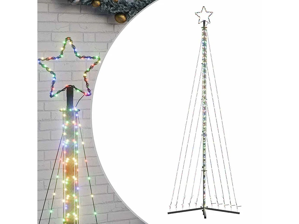 LED-kerstboom 495 LEDs kleurrijk 300,5 cm