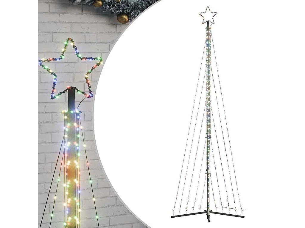 Sapin de Noël à LED 495 LED colorées 300,5 cm