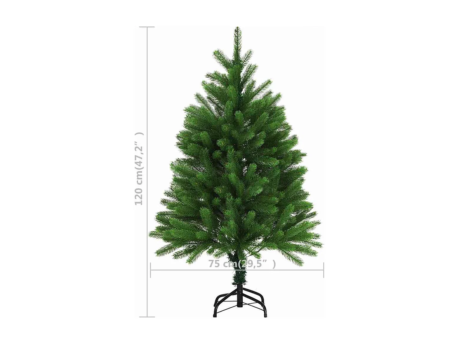 Árvore Natal artificial pré-iluminada c/ bolas 120 cm verde