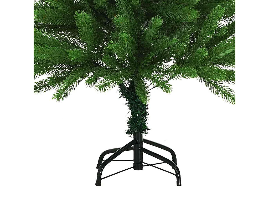 Albero di Natale Preilluminato con Palline Verde 120 cm