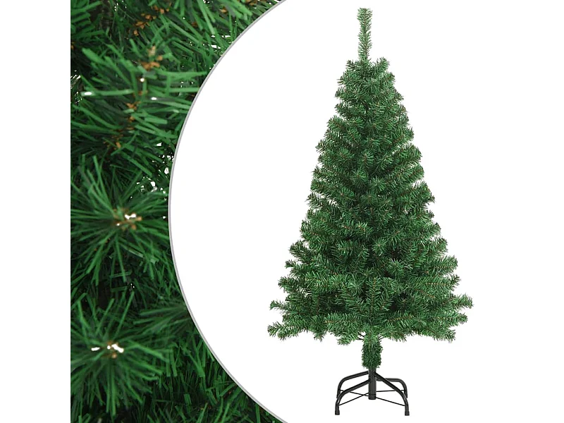 Árvore de Natal artificial com ramos grossos 120 cm PVC verde