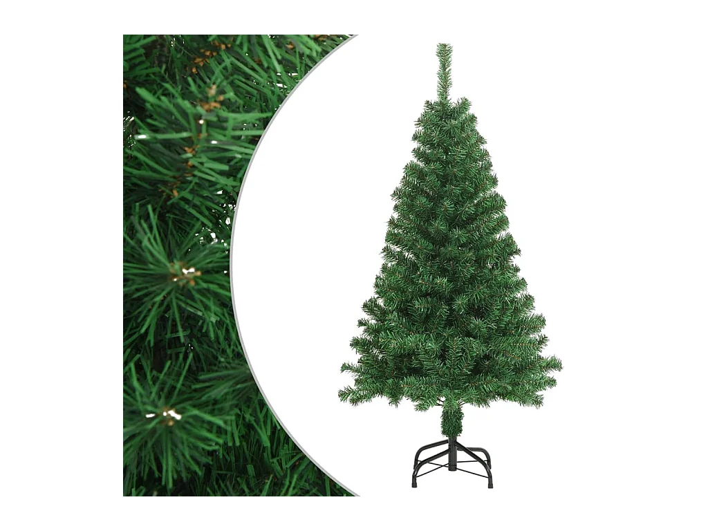 Arbre de Noël artificiel avec branches épaisses vert 120 cm PVC