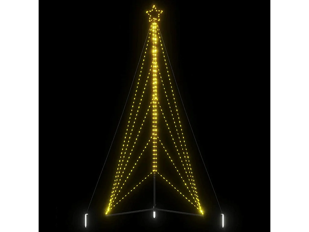 Sapin de Noël à LED 615 LED blanc chaud 404,5 cm