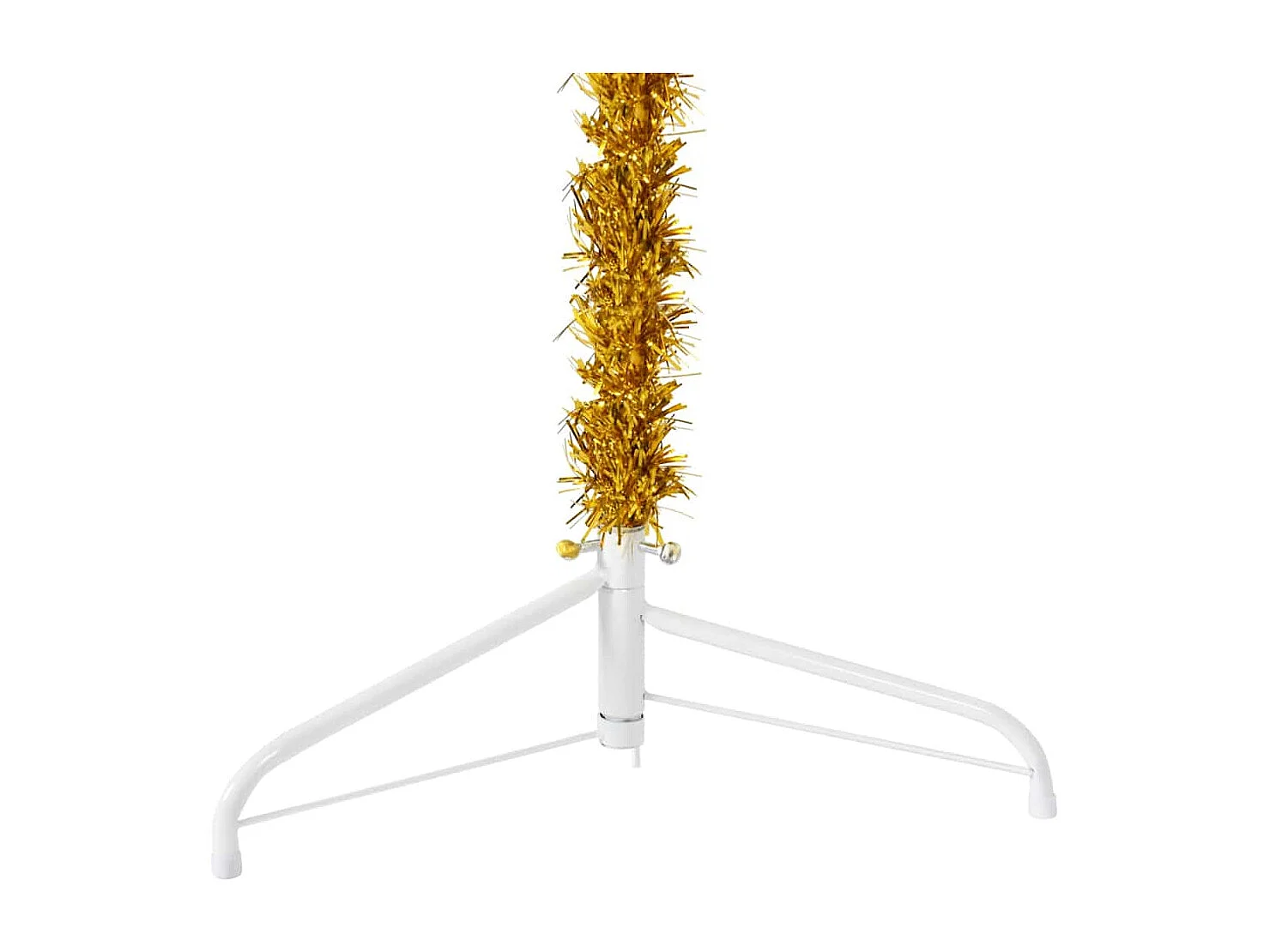 Künstlicher Halb-Weihnachtsbaum mit Ständer Schlank Gold 240 cm