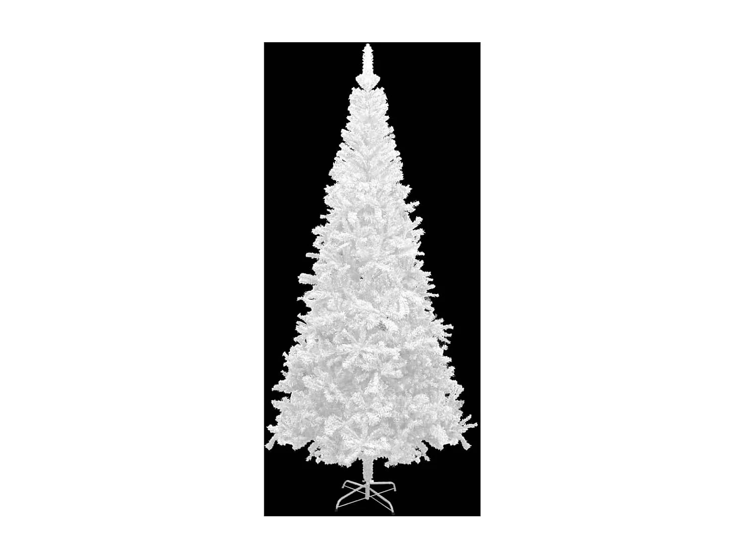 Arbre de Noël artificiel pré-éclairé et boules L 240 cm blanc