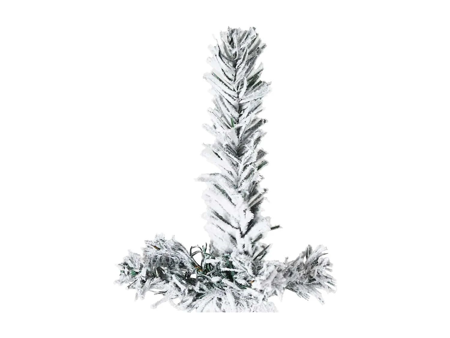 Demi sapin de Noël artificiel mince avec neige floquée 240 cm