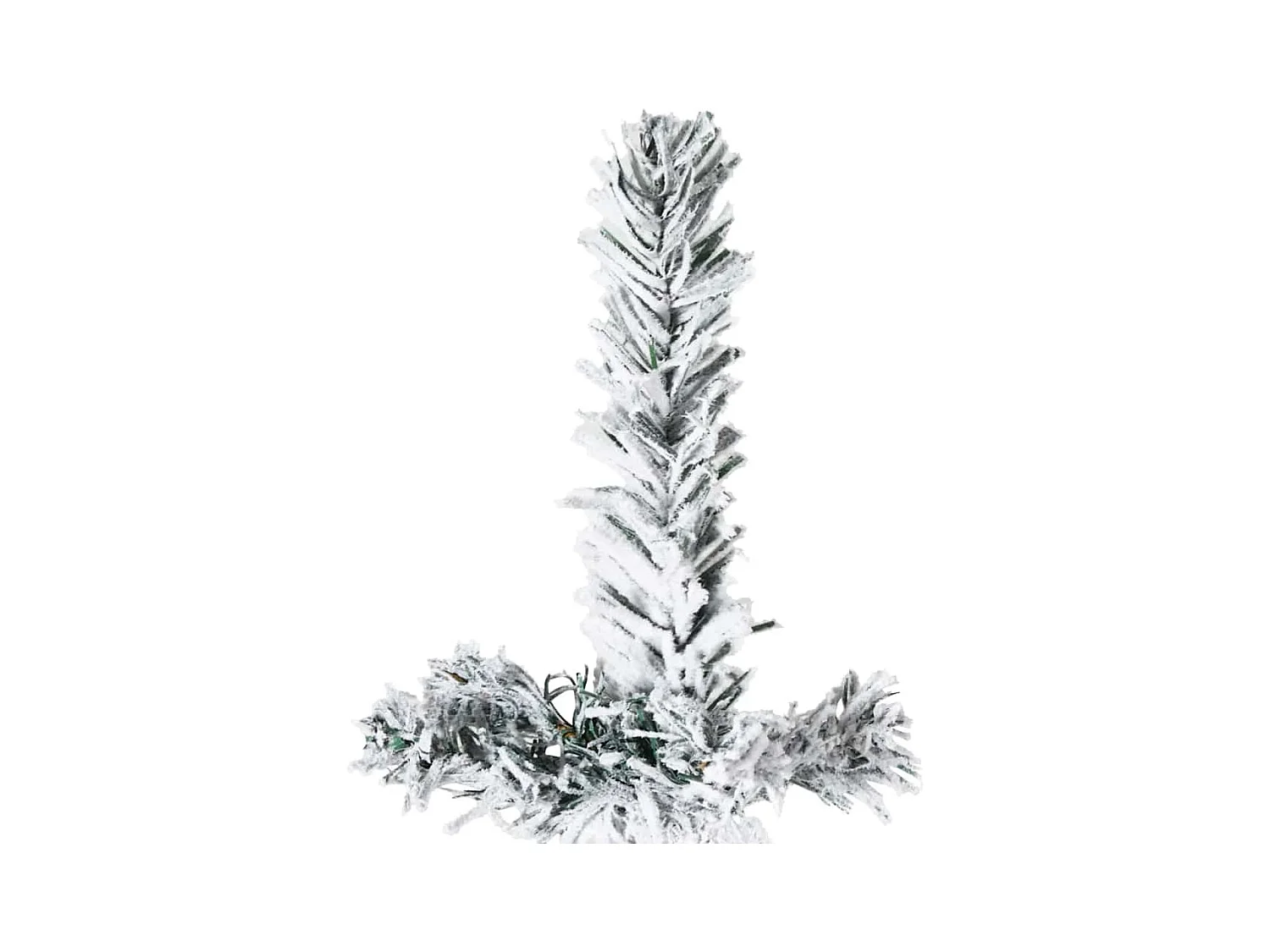 Demi sapin de Noël artificiel mince avec neige floquée 240 cm