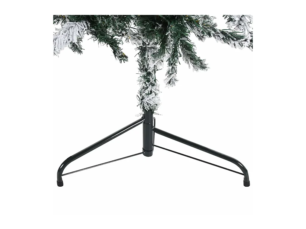 Demi sapin de Noël artificiel mince avec neige floquée 240 cm