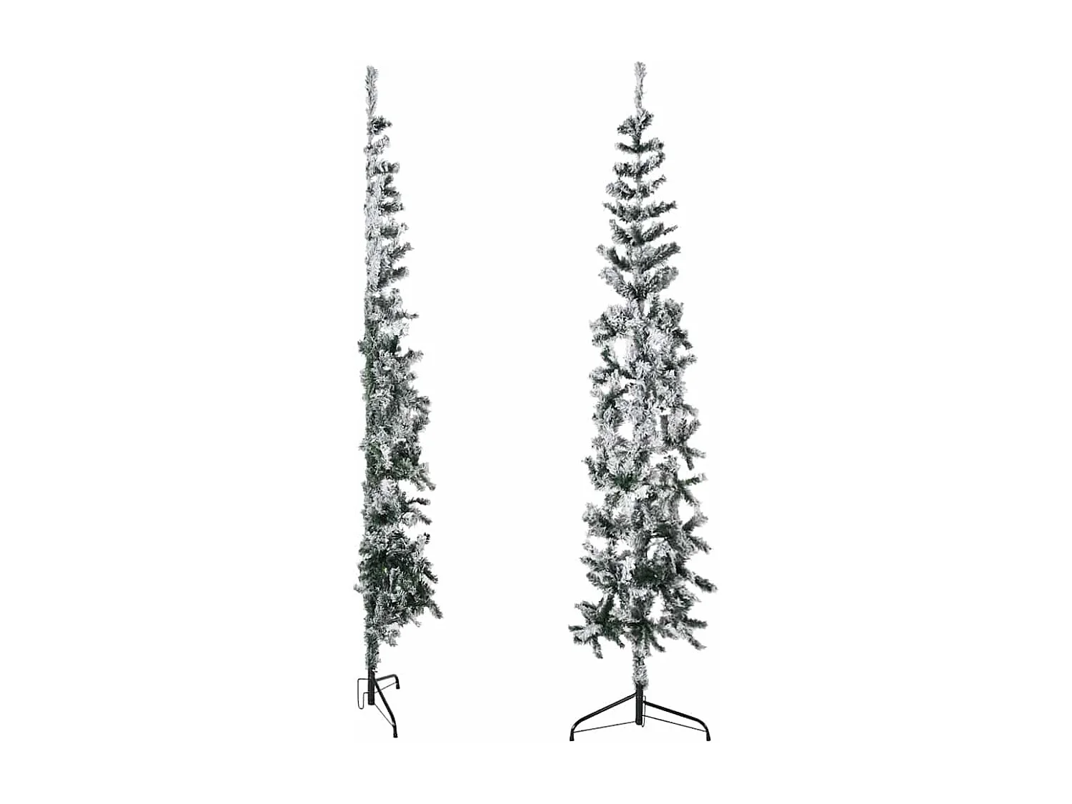 Künstlicher Halb-Weihnachtsbaum mit Schnee Schlank 240 cm