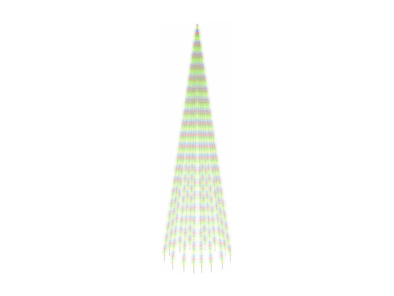 Albero di Natale Pennone Colorato 1134 LED 800 cm
