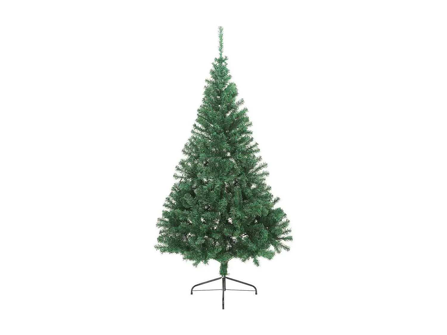 Sapin de Noël artificiel moitié avec support vert 180 cm PVC