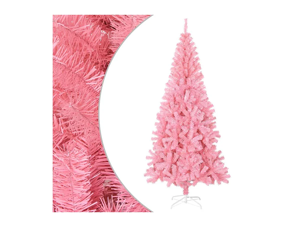 Kunstkerstboom met standaard 180 cm PVC roze