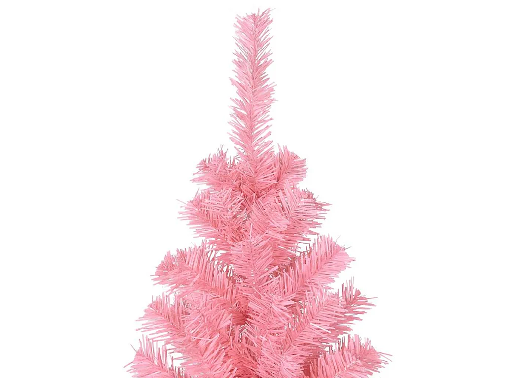 Sapin de Noël artificiel avec support rose 180 cm PVC