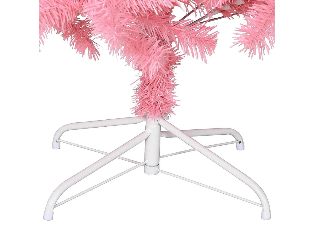 Sapin de Noël artificiel avec support rose 180 cm PVC