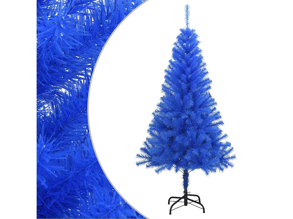 Kunstkerstboom met standaard 120 cm PVC blauw