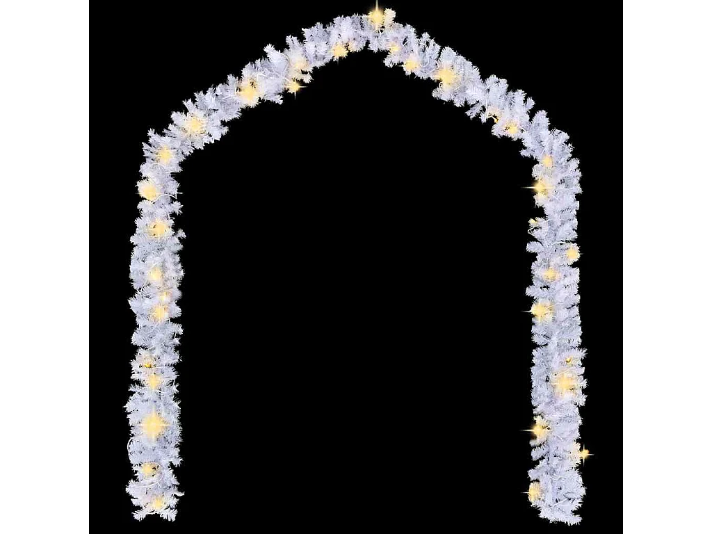 Guirlande de Noël avec lumières LED 10 m Blanc