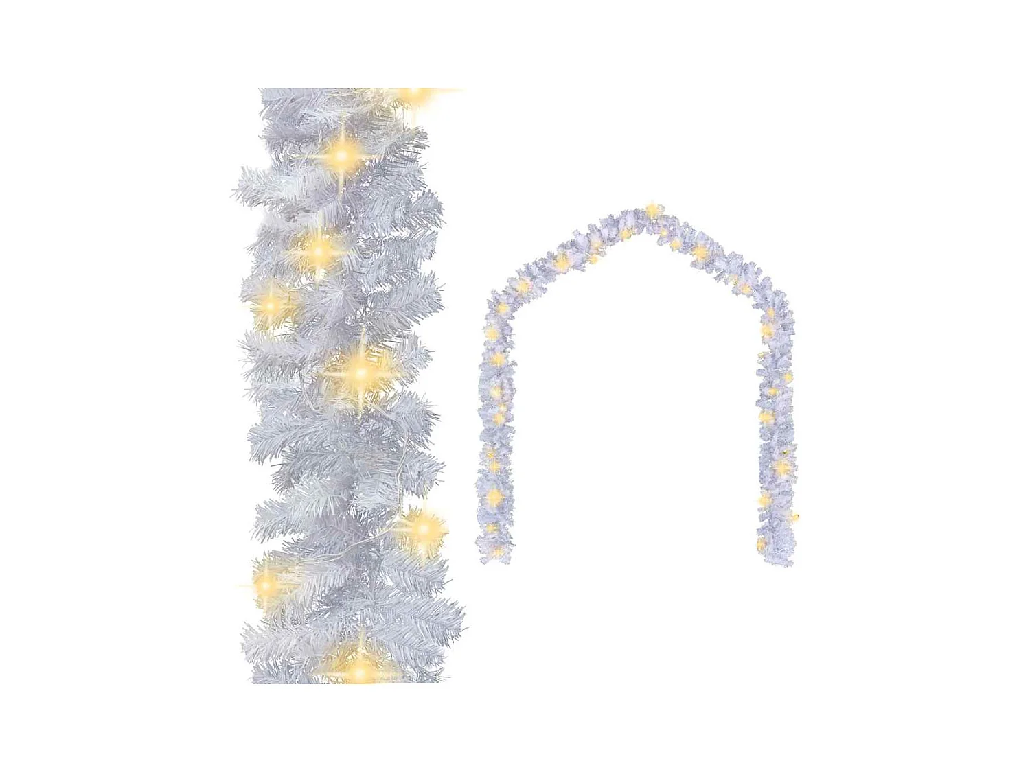 Guirlande de Noël avec lumières LED 10 m Blanc