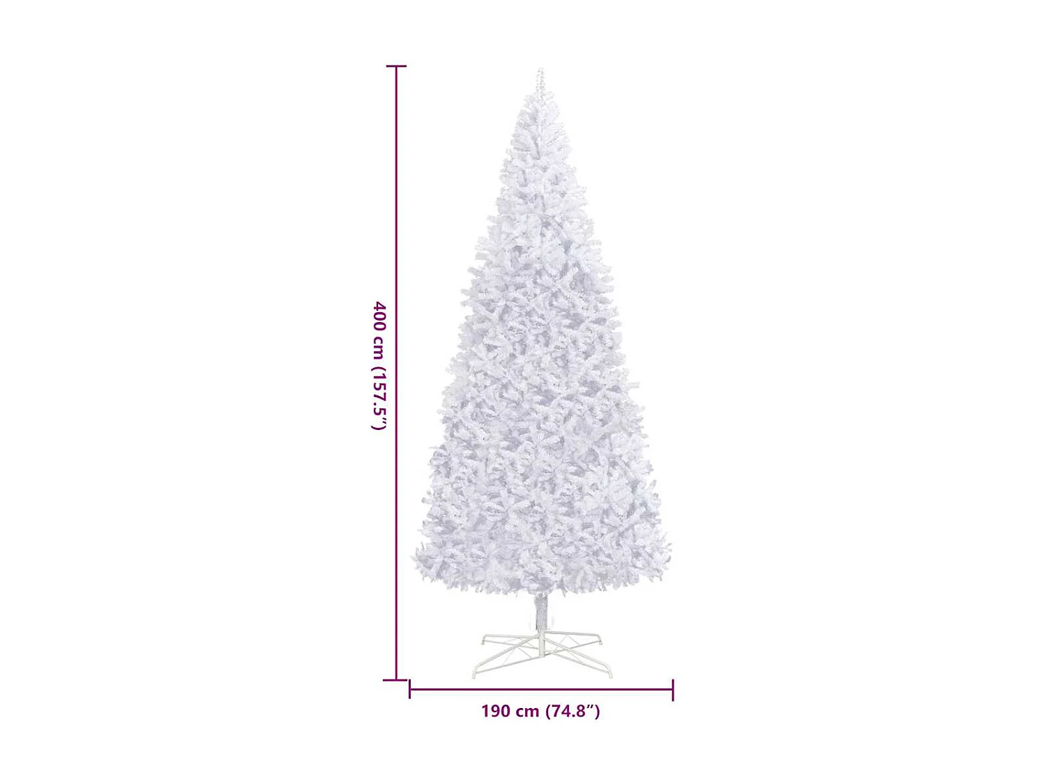 Kunstkerstboom 400 cm wit