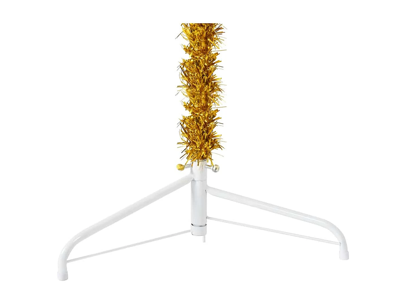 Künstlicher Halb-Weihnachtsbaum mit Ständer Schlank Gold 120 cm