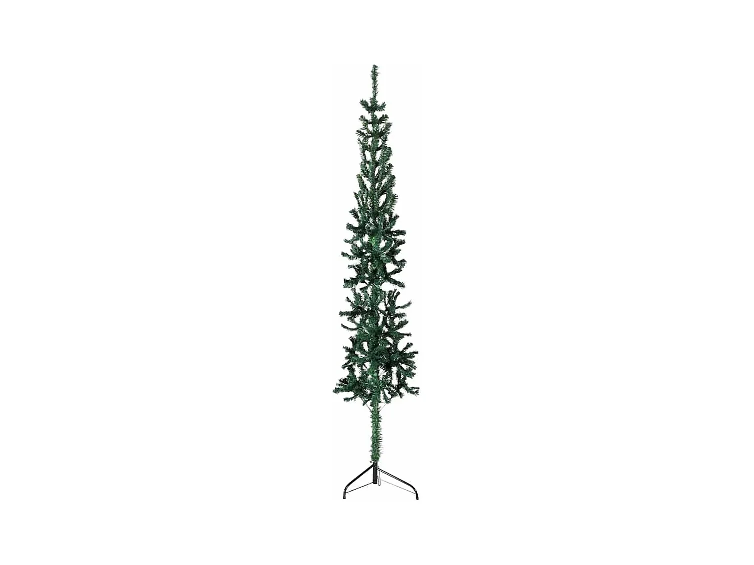 Kunstkerstboom half met standaard smal 210 cm groen