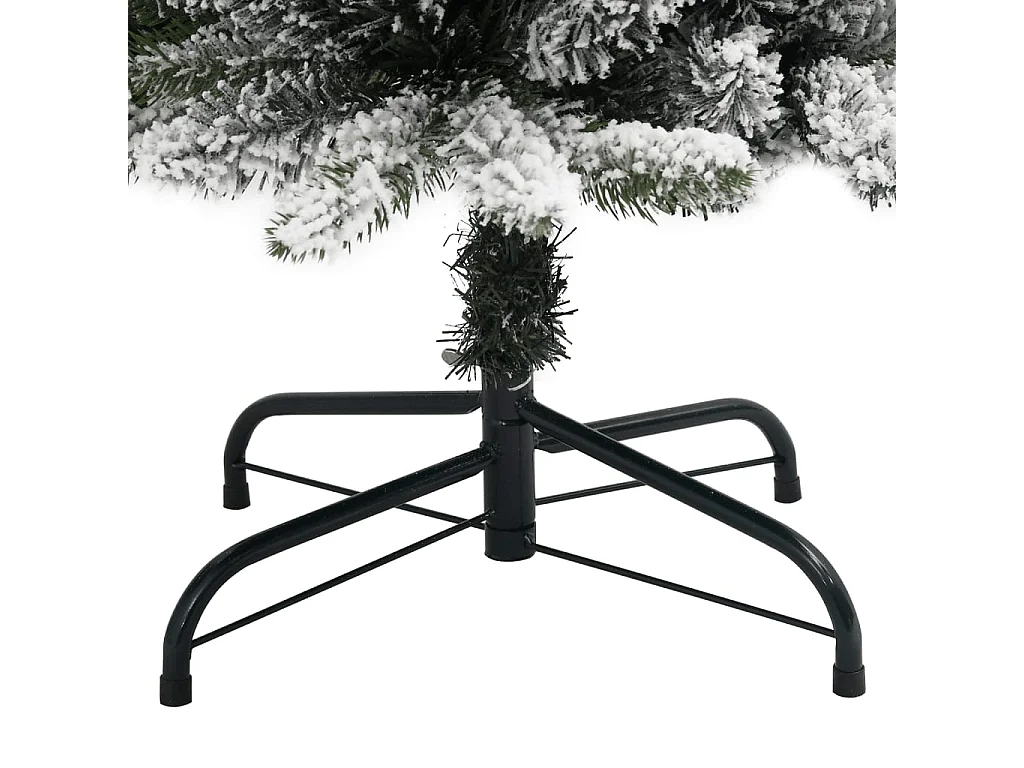 Sapin de Noël artificiel mince avec neige floquée 150 cm PVC/PE