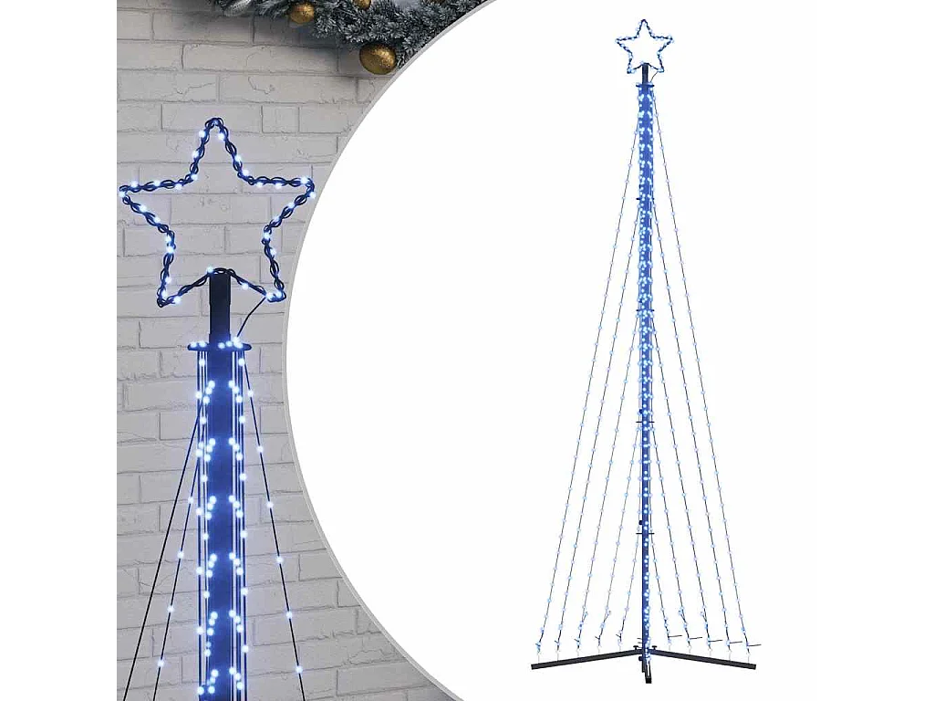 LED-kerstboom 495 LEDs 300,5 cm blauw