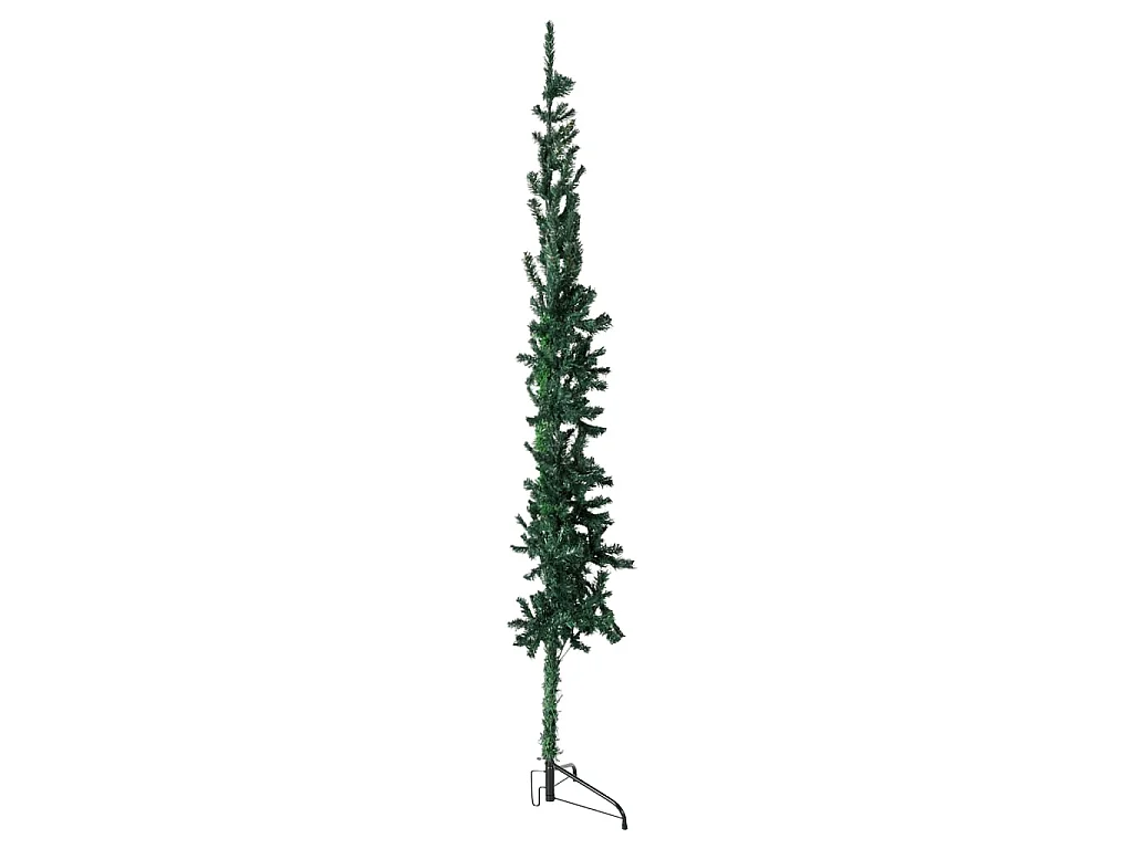 Kunstkerstboom half met standaard smal 180 cm groen