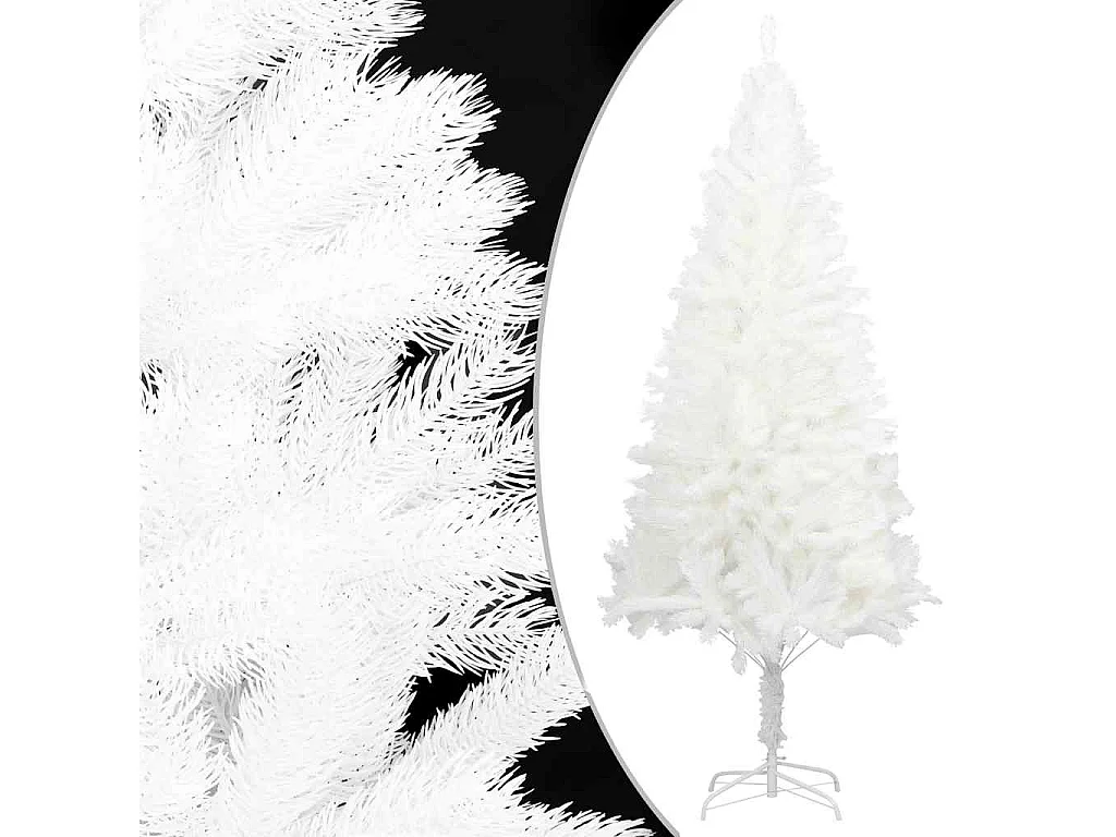 Arbre de Noël artificiel aiguilles réalistes blanc 120 cm