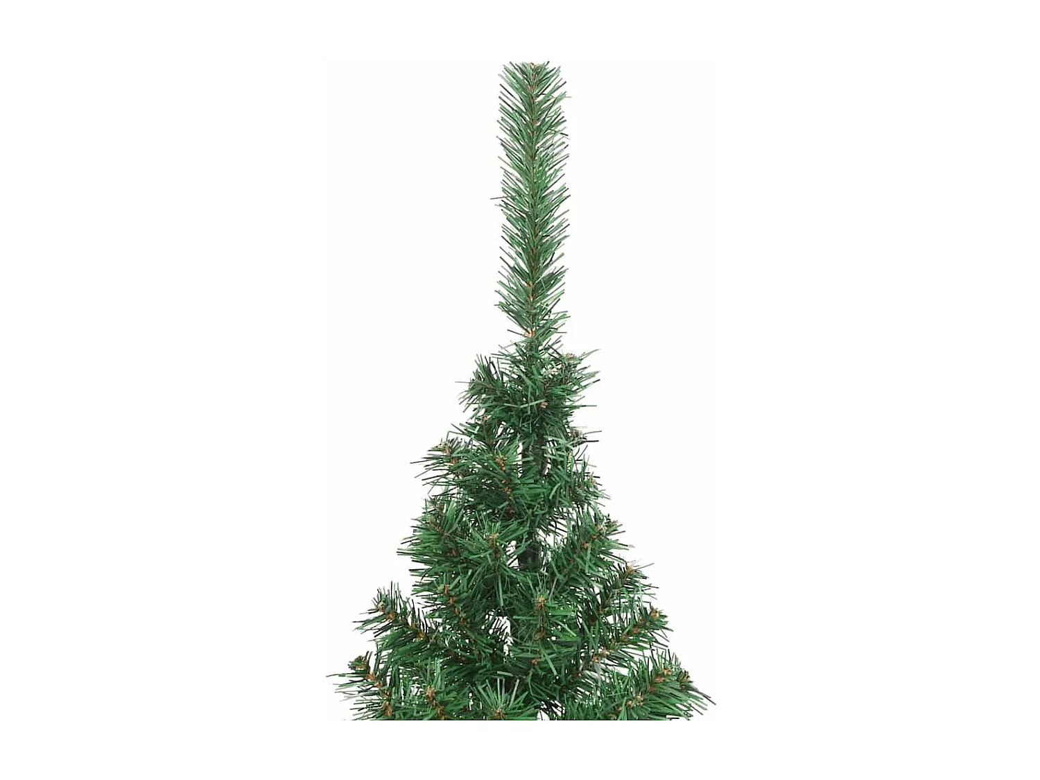 Medio árbol de Navidad artificial con soporte PVC verde 210 cm