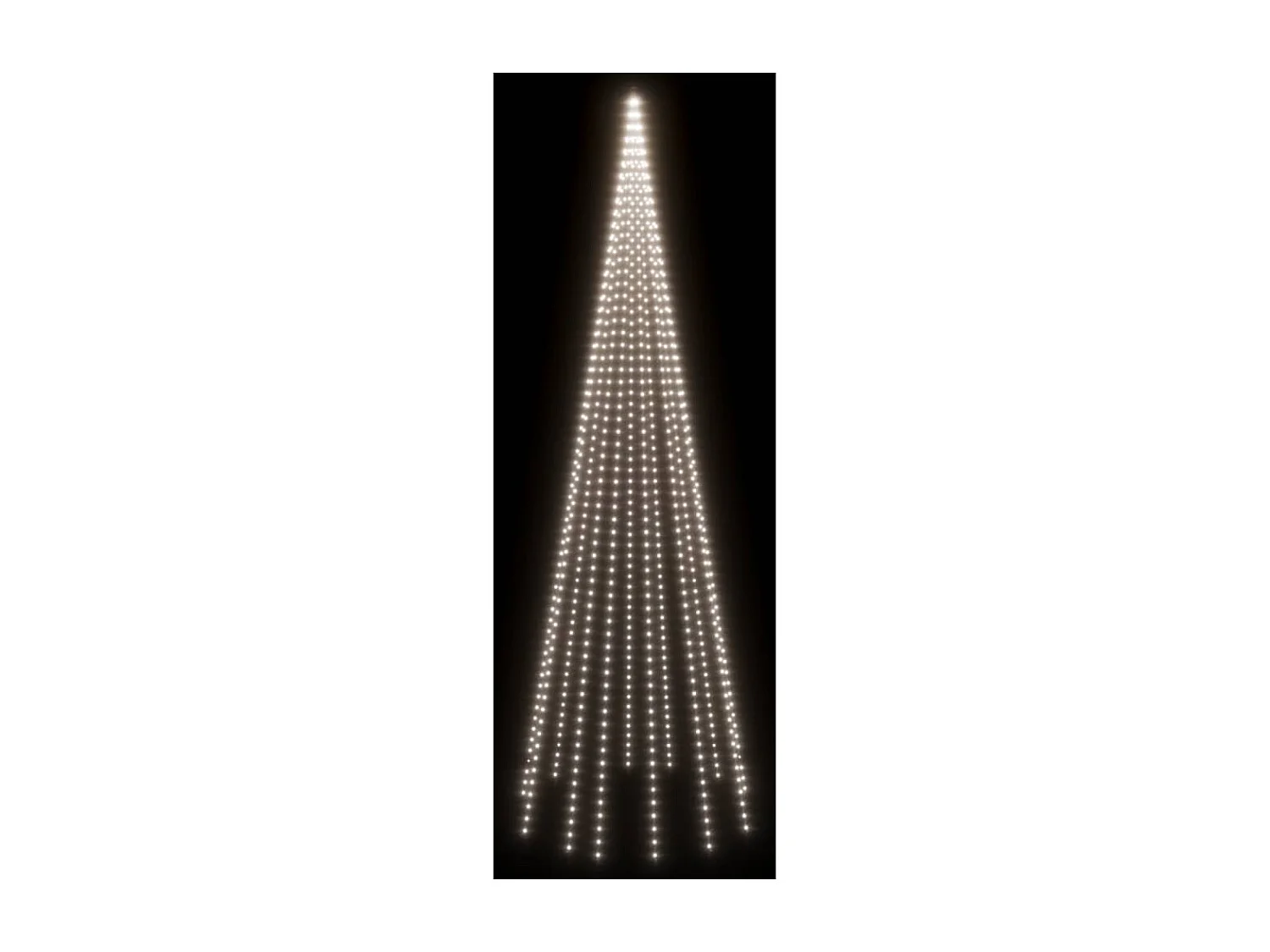 Albero di Natale Pennone Bianco Freddo 732 LED 500 cm
