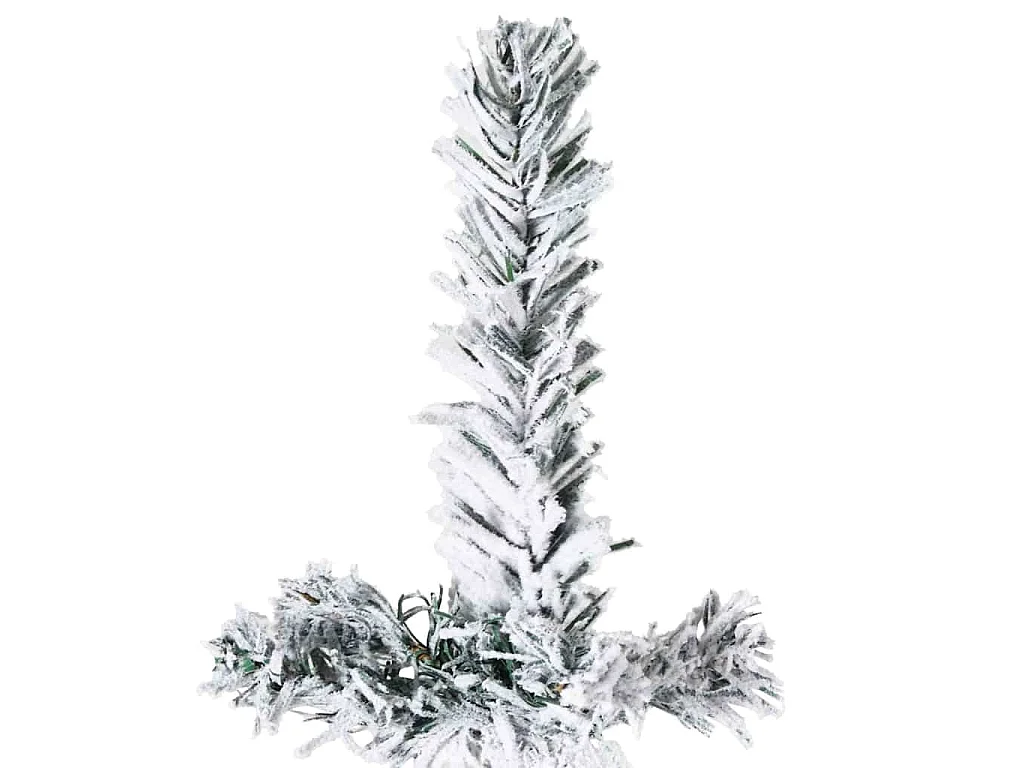 Kunstkerstboom half met sneeuw smal 180 cm