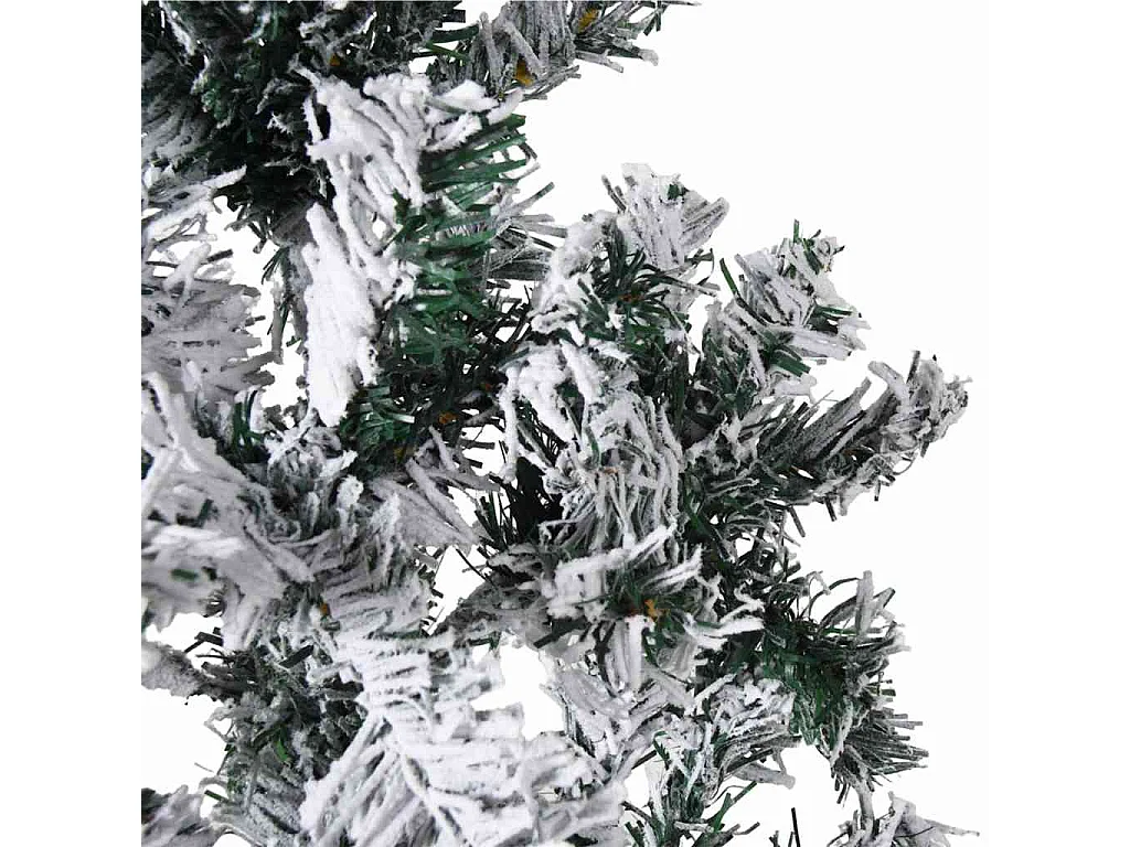 Kunstkerstboom half met sneeuw smal 180 cm