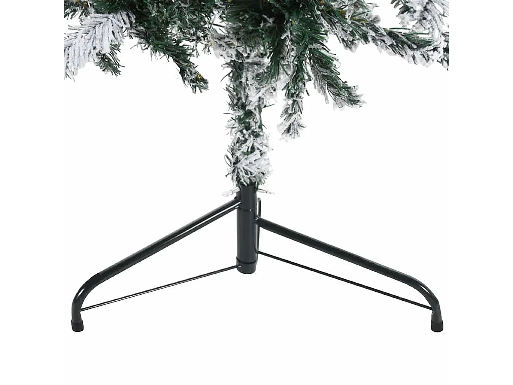 Kunstkerstboom half met sneeuw smal 180 cm