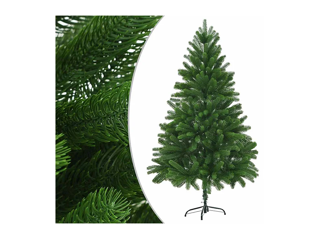 Künstlicher Weihnachtsbaum mit Beleuchtung & Kugeln 180 cm Grün