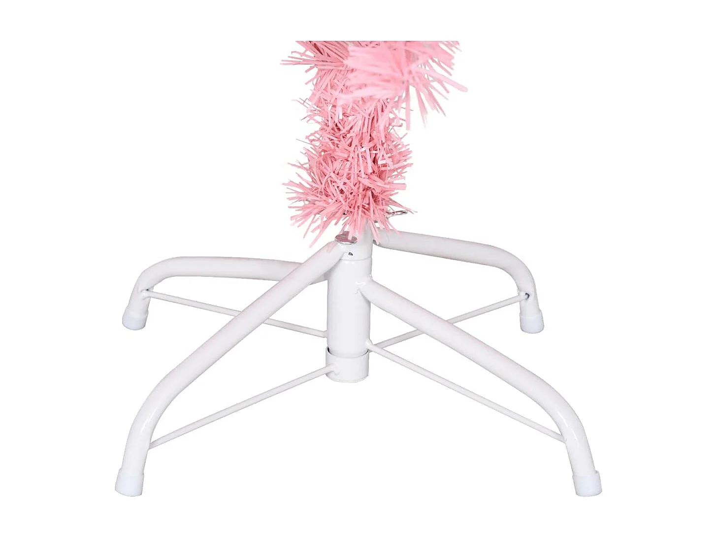 Árbol de Navidad artificial con soporte PVC rosa 120 cm
